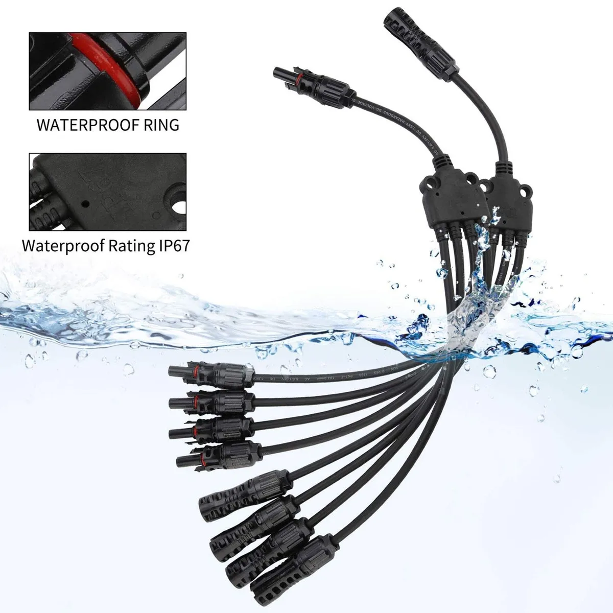 PFCTART PFCTART 1 to 4 MC4 Y Branch Connector Pair — product photo