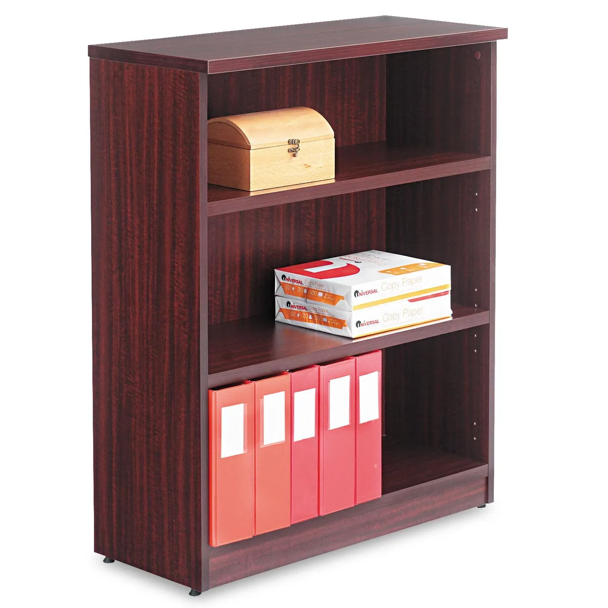 Alera Alera Valencia Series Bookcase 3-Shelf 31.75w x 14d x 39.38h Mahogany — product photo