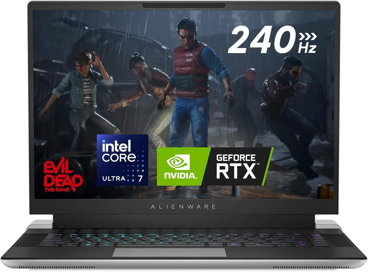 DELL DELL Alienware X16 R2 gaming laptop Lunar Silver 16.0 QHD+ 240Hz Core Ultra 7 155H 16GB LPDDR5X 1TB RTX 4070 — product photo