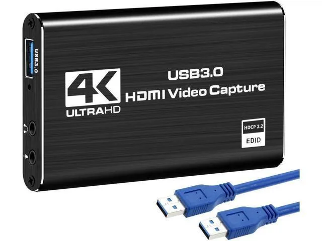 LORDWORLD LORDWORLD 4K Audio Video Capture Card USB 3.0 HDMI 1080P 60FPS Black — product photo