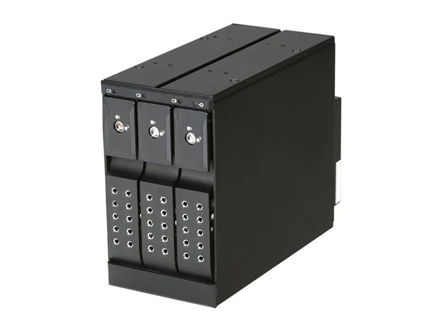 iStarUSA Inc. iStarUSA Inc. BPN-DE230SS-BLACK 2 x 5.25" to 3 x 3.5" SAS/SATA trayless hot-swap cage server accessory — product photo