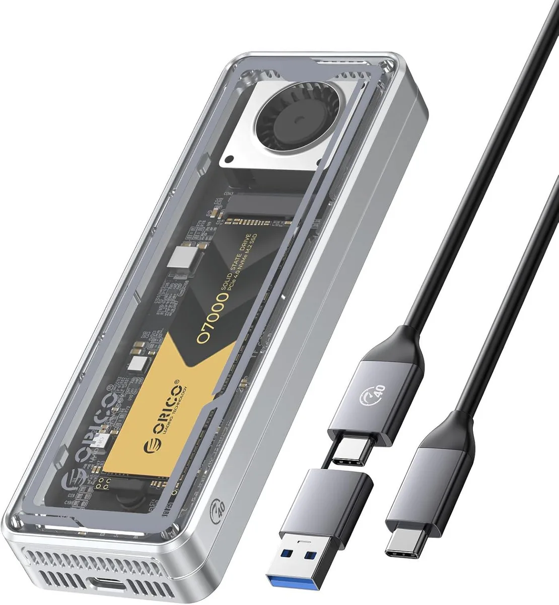 Orico Orico AAGM2-U4 40Gbps M.2 NVMe Enclosure with Fan — product photo