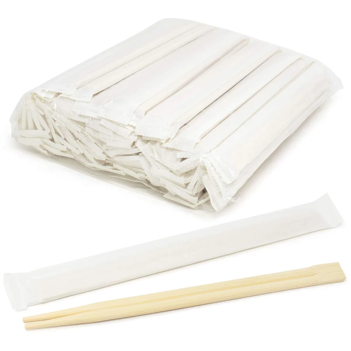 A black box containing 24 pairs of individually wrapped 8.2in bamboo chopsticks