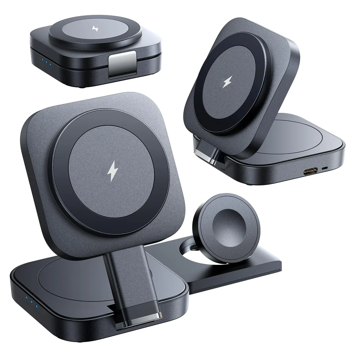 KEHIPI KEHIPI 2E414 3-in-1 MagSafe Charging Station Black — product photo