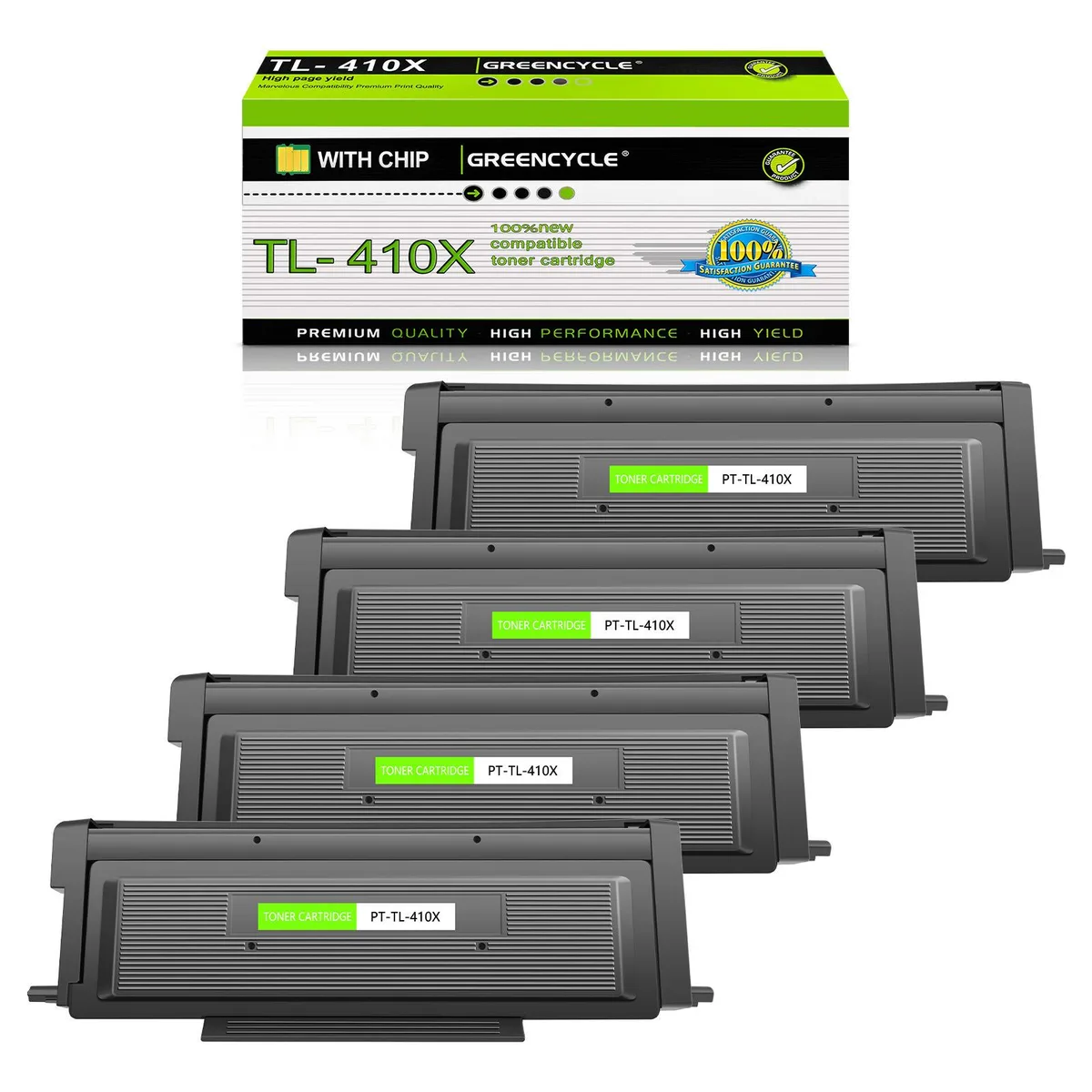 GREENCYCLE GREENCYCLE TL-410X Compatible Black Toner Cartridge 4-Pack — product photo