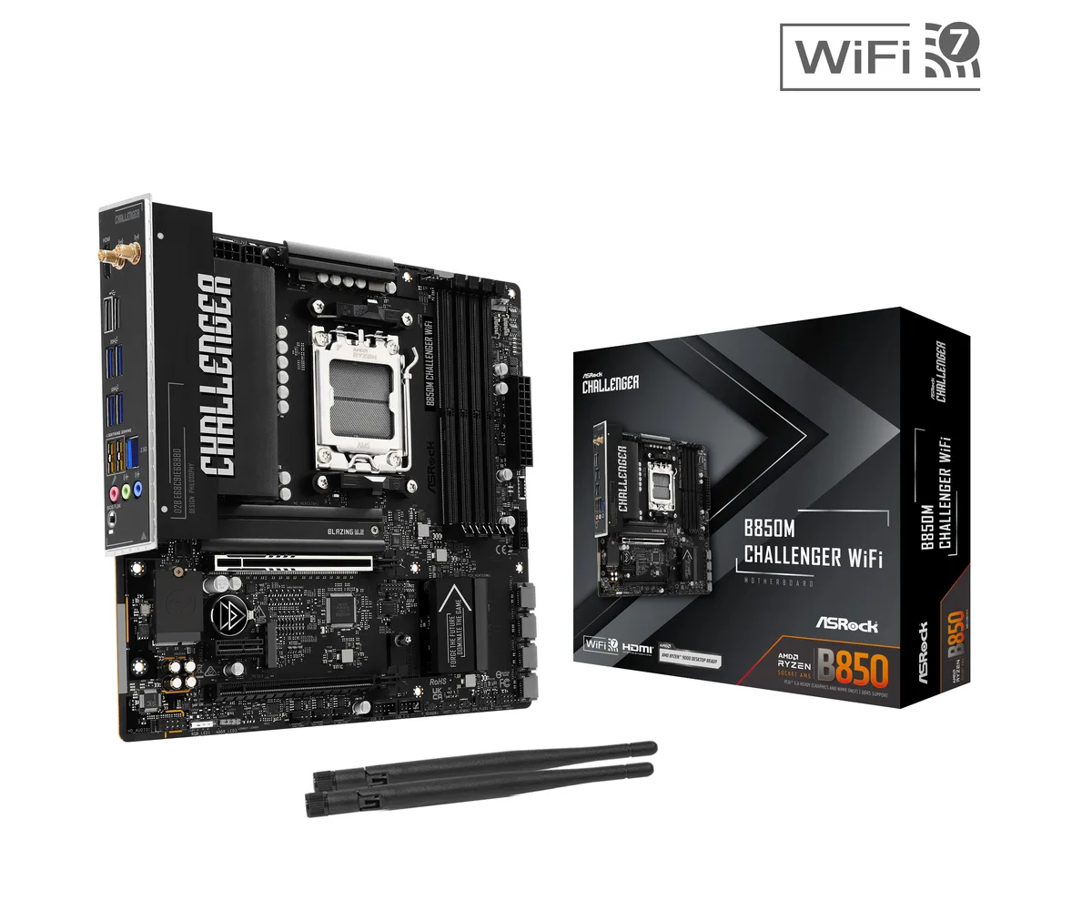 ASRock ASRock B850M Challenger WiFi AMD motherboard — product photo