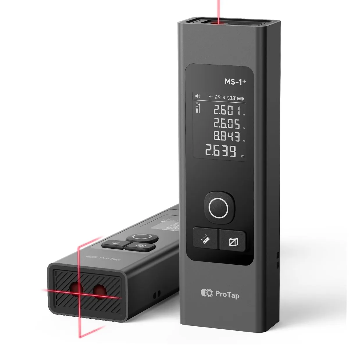  ProTap 2-in-1 Laser Measure &amp; Line Laser 196 ft measurement tool — product photo