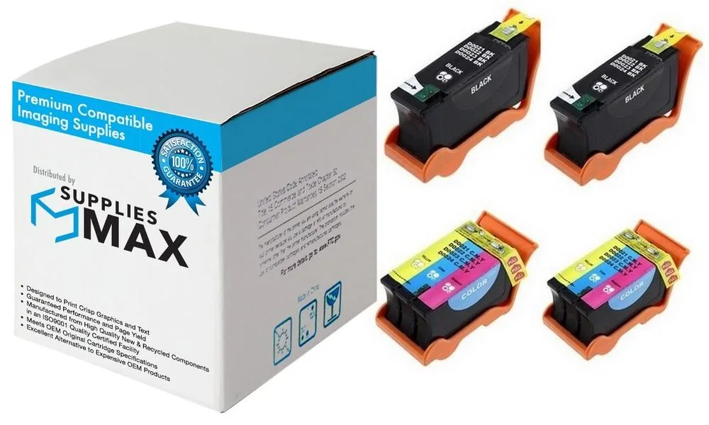 SuppliesMax SuppliesMax Compatible Dell V515W High Yield Inkjet Combo Pack 2-Black 2-Color Series 23 2B2CS23 — product photo
