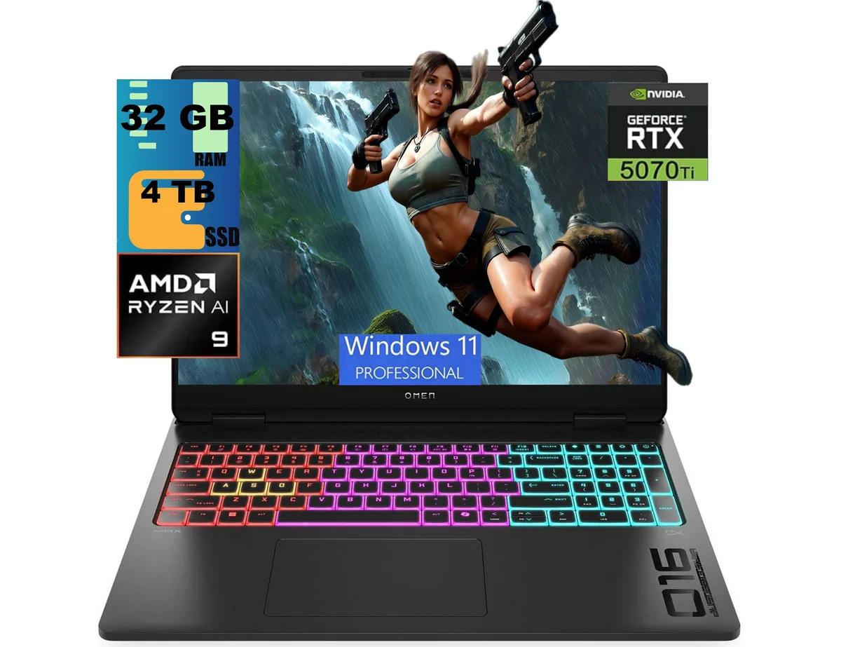HP HP Omen 16 Raider gaming laptop RTX 5070 Ti 4TB — product photo