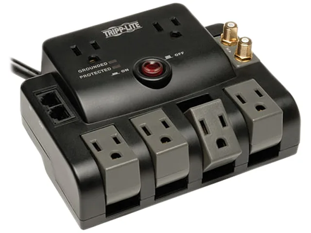 Tripp Lite Tripp Lite TLP606RNET surge protector 6 ft 6 outlets 1440 J — product photo