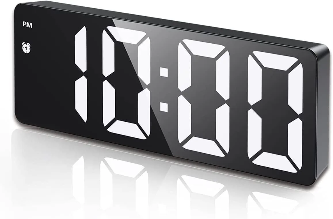 AMIR 6.3 inch LED digital clock full black finish
