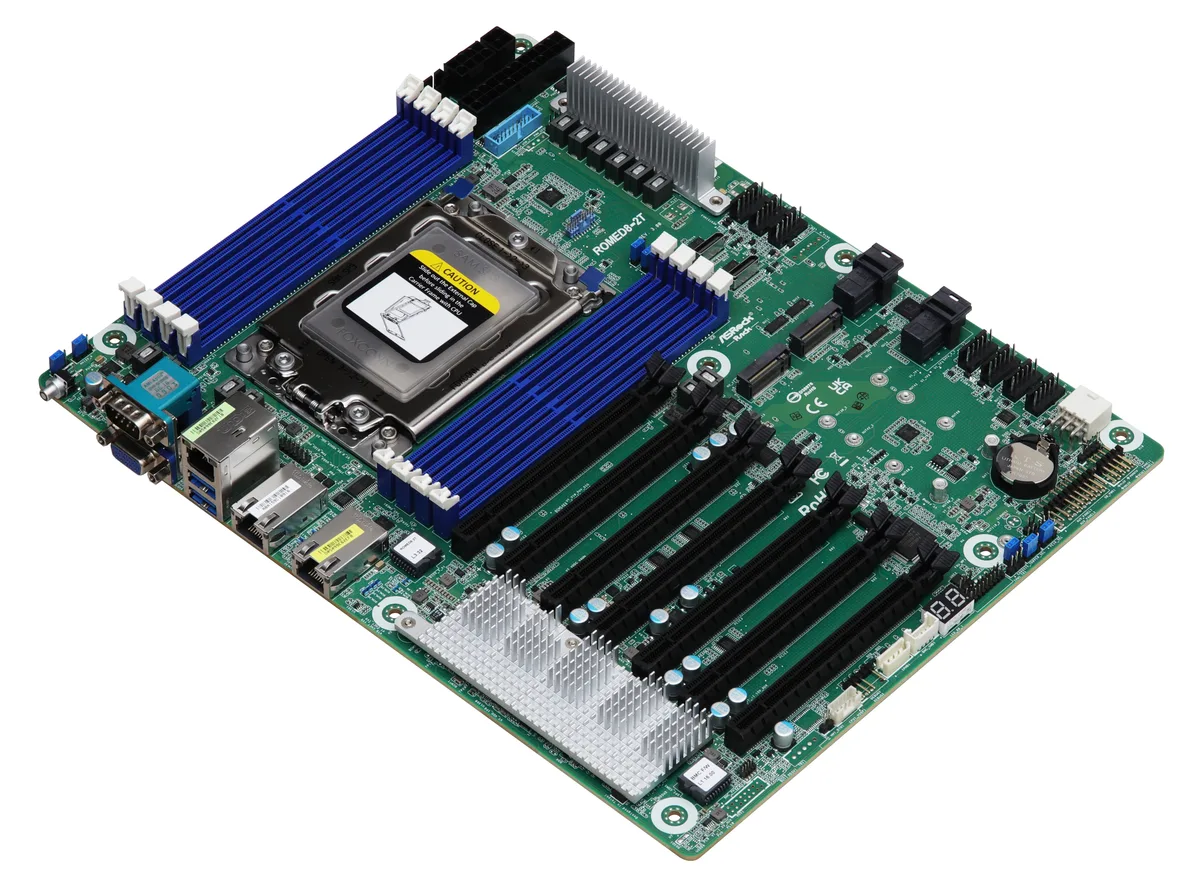 ASRock Rack ASRock Rack ROMED8-2T/BCM server motherboard SP3 LGA 4094 8 DDR4 3200 10GbE — product photo