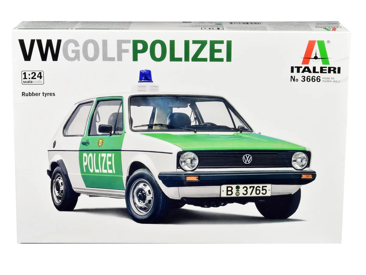 Italeri Italeri 1978 Volkswagen Golf Berlin Polizei 1/24 Scale Model Kit — product photo