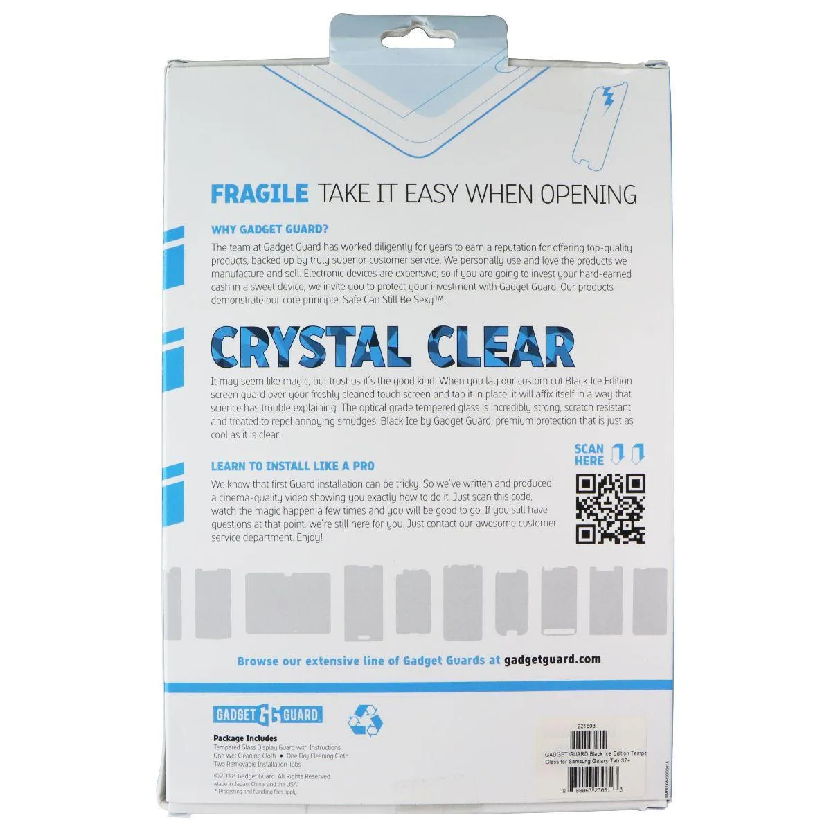 Invisible Gadget Guard Invisible Gadget Guard Black Ice Edition Screen Protector 12.4 in — product photo