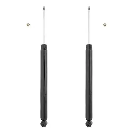 Pair of silver rear shock absorbers in cardboard box
