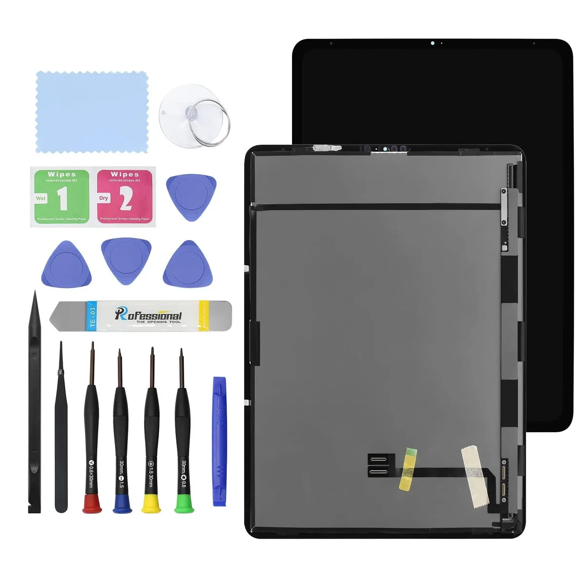 Black 12.9 inch LCD touchscreen replacement kit for iPad Pro 3rd and 4th generation