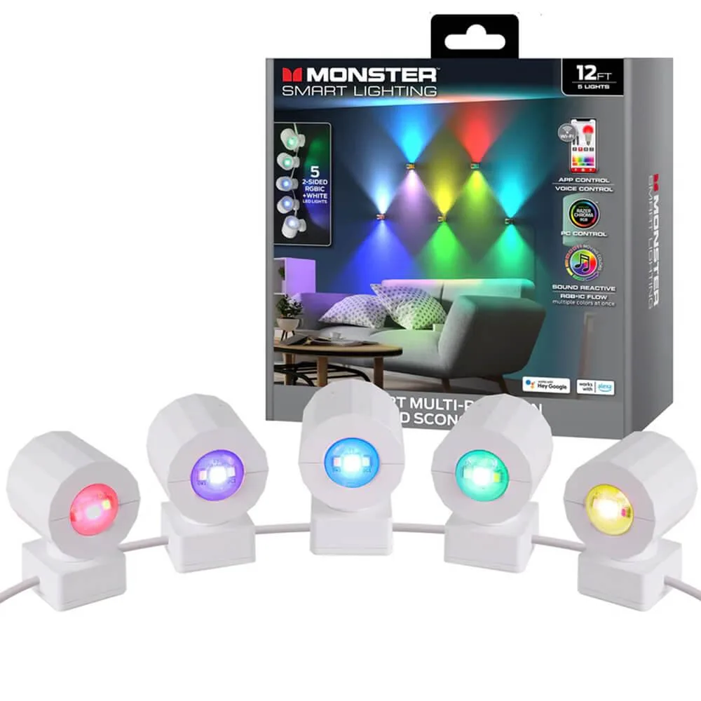 Monster Monster MNW72005ICW 12 Ft 2-Sided Sconce Smart Lights — product photo