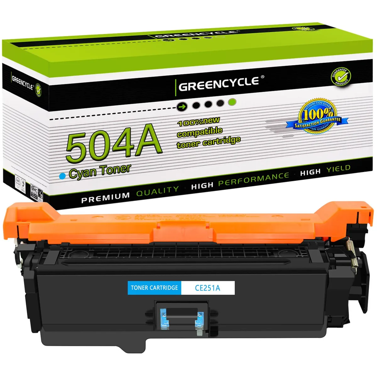 GREENCYCLE GREENCYCLE 504A CE251A Cyan Toner Cartridge 7000 Pages — product photo
