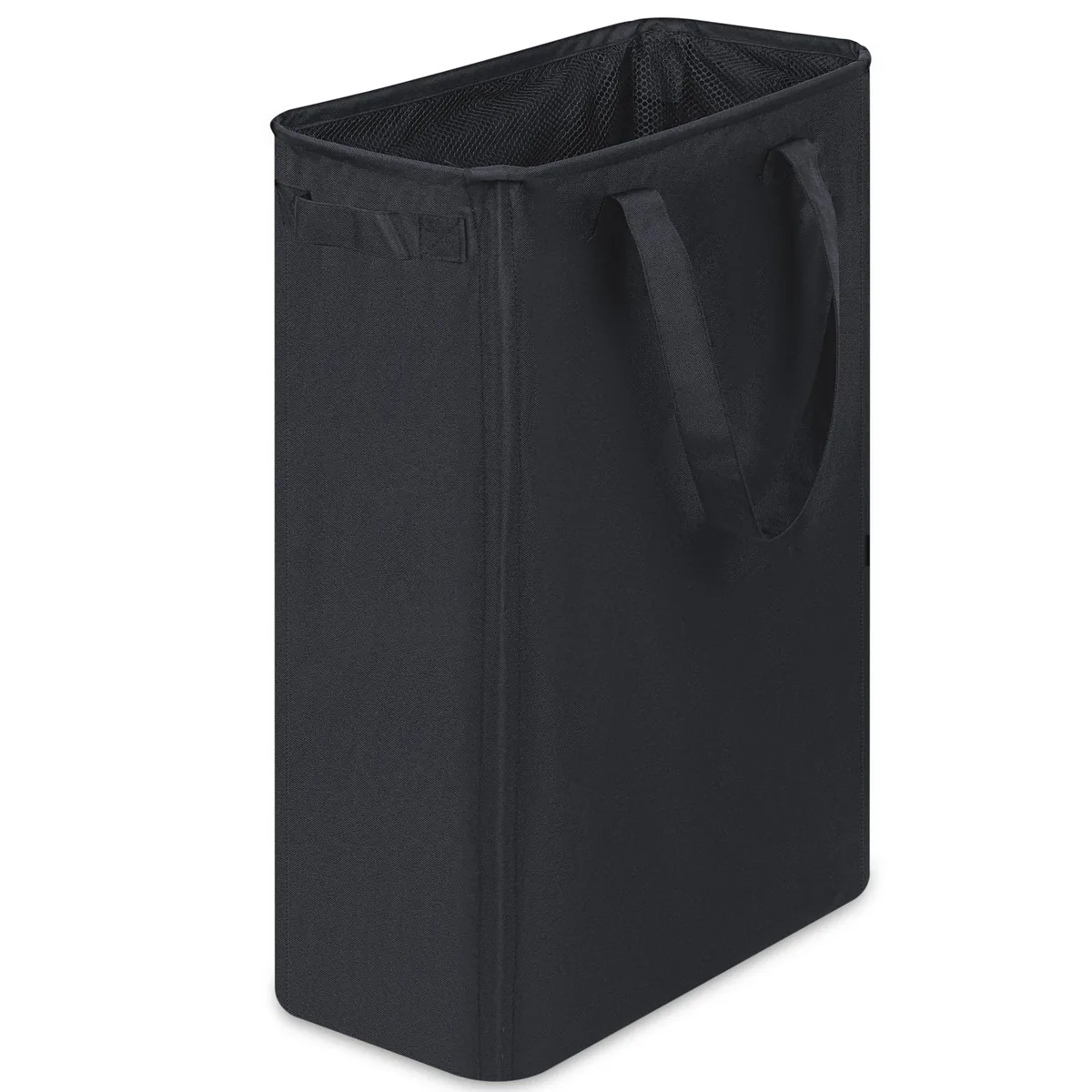 efluky Slim Laundry Hamper 48L Black 15.5x7.5x23 in — product photo