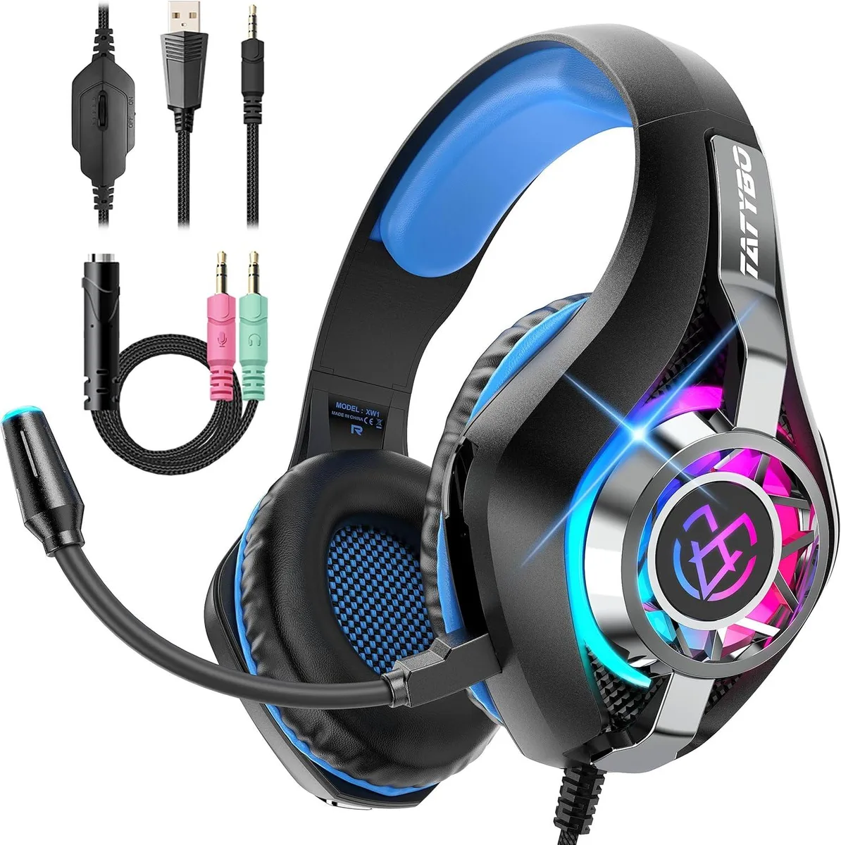 BFKK BFKK Gaming Headset Black Blue 50mm 120° 3.5mm — product photo