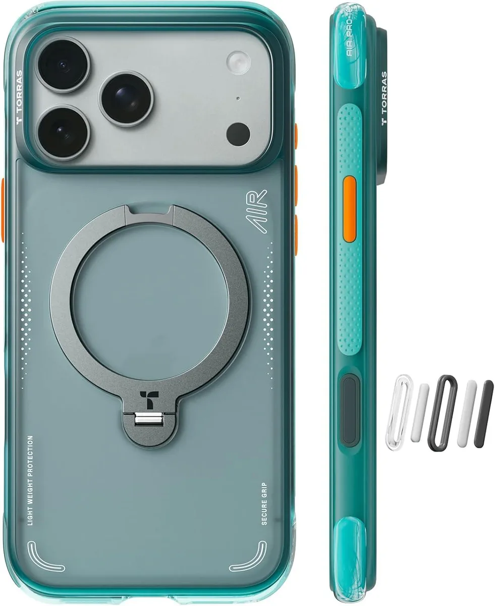 TORRAS TORRAS Ostand Q3 Air Case iPhone 17 Pro 6.3 Glacier Sprint — product photo