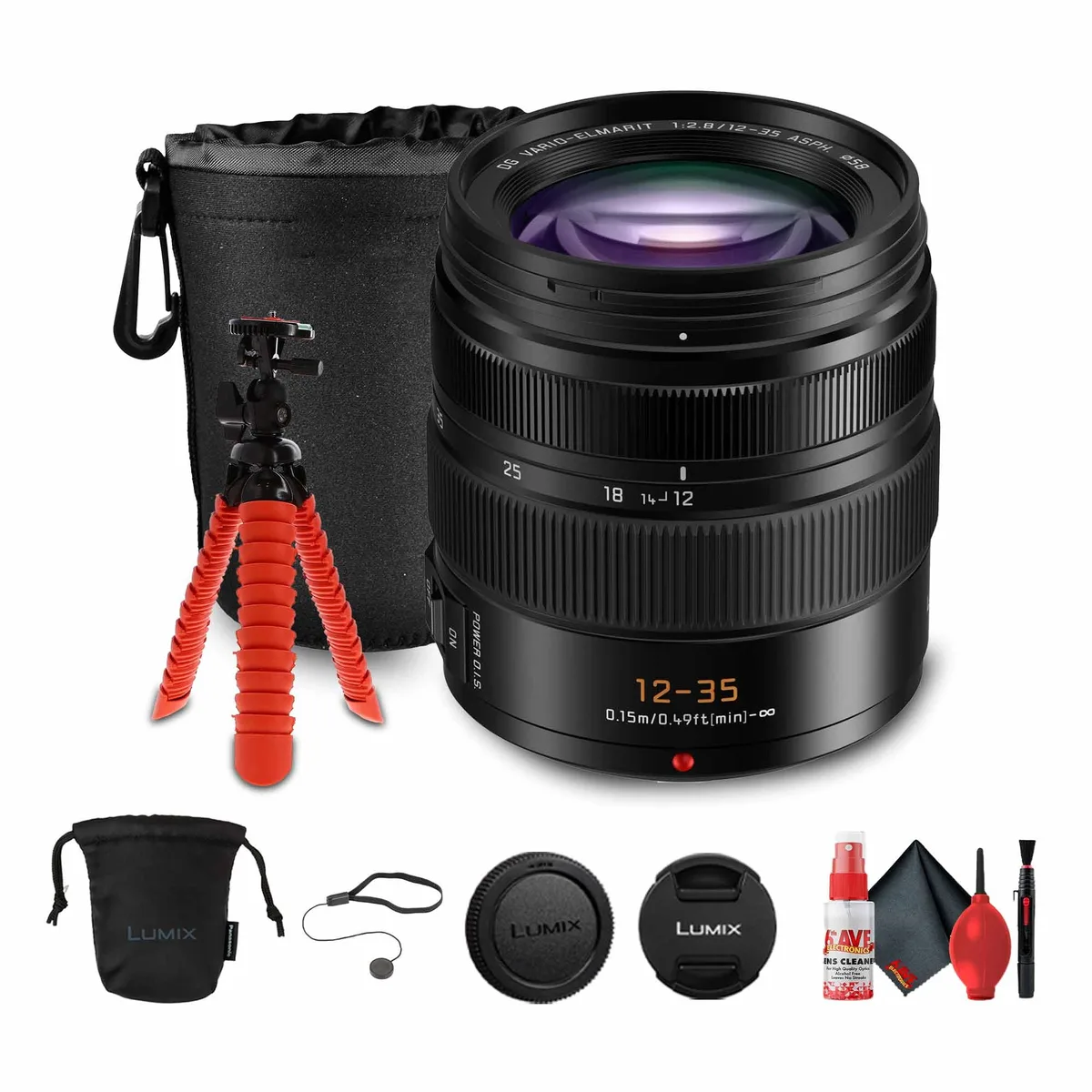Panasonic Panasonic Leica DG Vario-Elmarit 12-35mm f/2.8 ASPH POWER O.I.S. Lens Bundle camera lens — product photo