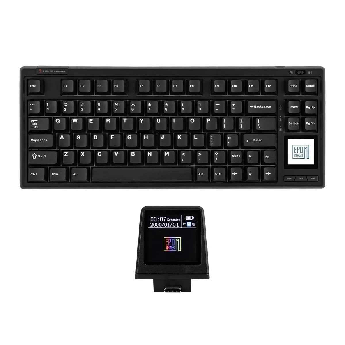 Epomaker Epomaker RT80 75% Gaming Keyboard 1.54" Touch Screen 1.13" LCD 83 Keys — product photo