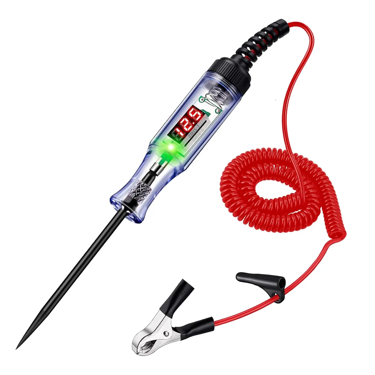 MXCOIRTP Automotive Test Light 3-120V LED Digital Display 106" Spring Wire — product photo