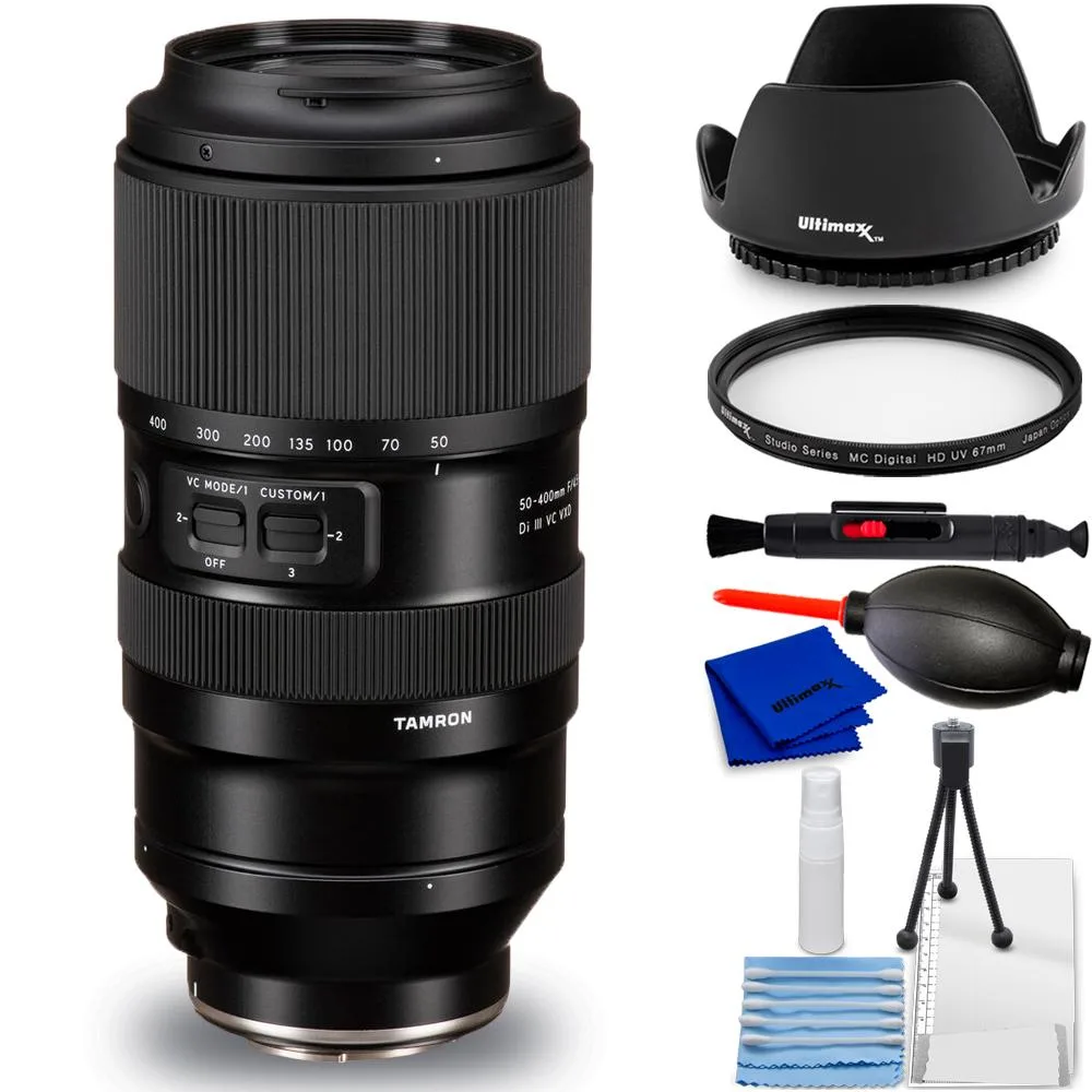Tamron Tamron 50-400mm f/4.5-6.3 Di III VC VXD Lens for Sony E - Accessory Kit — product photo
