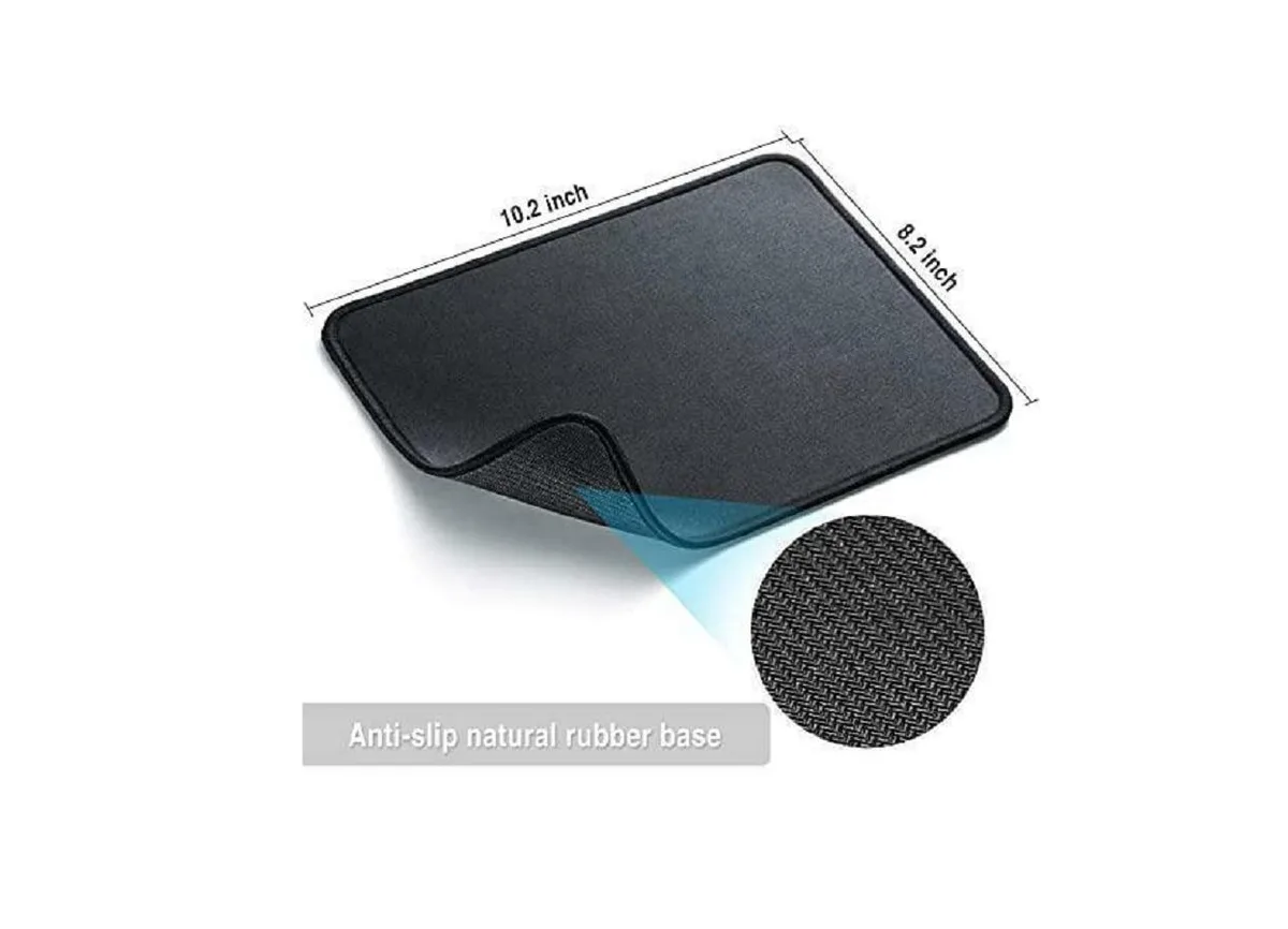 Zoom Zoom Mouse Pad 2 Pack 10.2x8.2in Black Stitched Edge — product photo