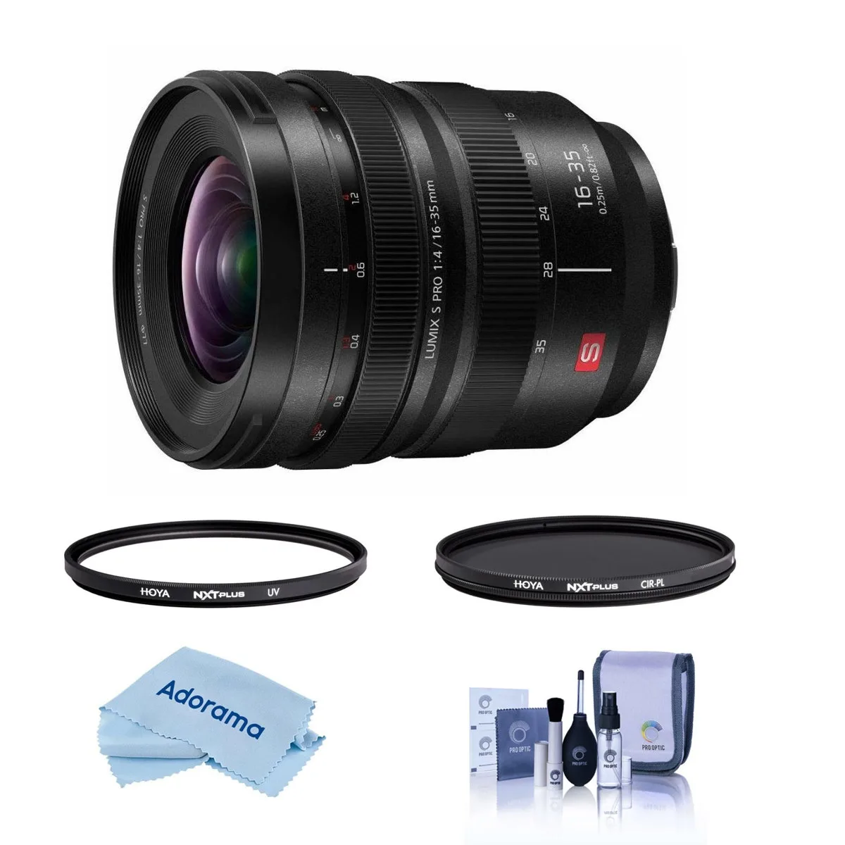 Panasonic Panasonic LUMIX S PRO 16-35mm f/4 Lens for L Mount with Hoya 77mm UV+CPL Filter Kit — product photo