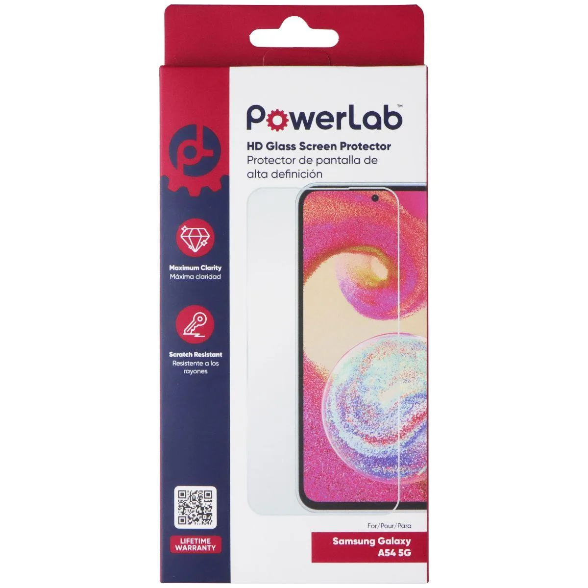 PowerLab PowerLab HD Glass Screen Protector Samsung Galaxy A54 5G Clear — product photo