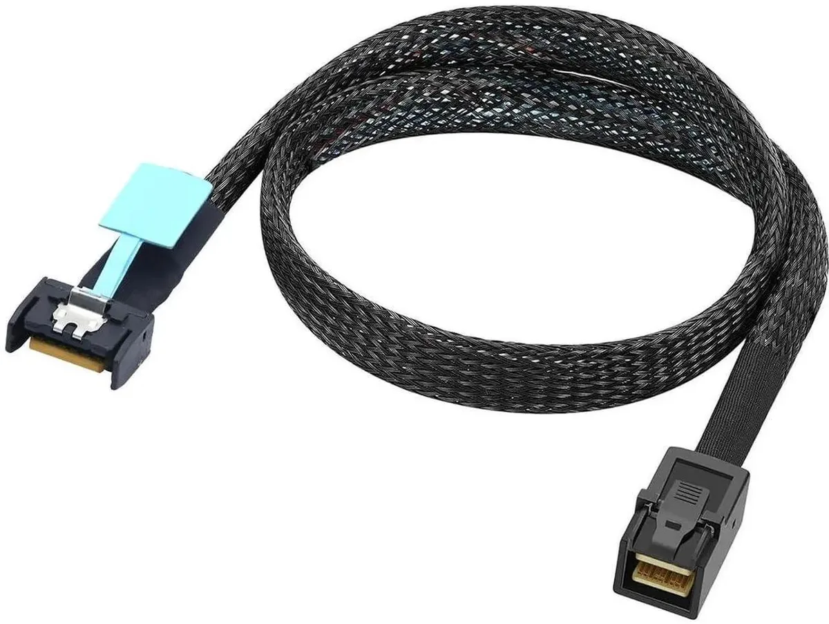SMUGDESK SMUGDESK MCIO Slimline SFF8654 4i to HD SFF8643 SAS Cable .8m 12Gbps 85Ohm — product photo