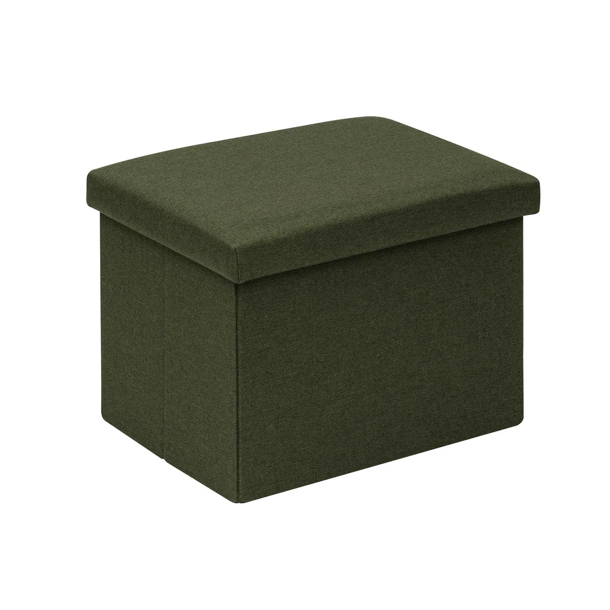 B FSOBEIIALEO Linen Ottoman Cube Olive 16.5"x12.6"x12.6 — product photo