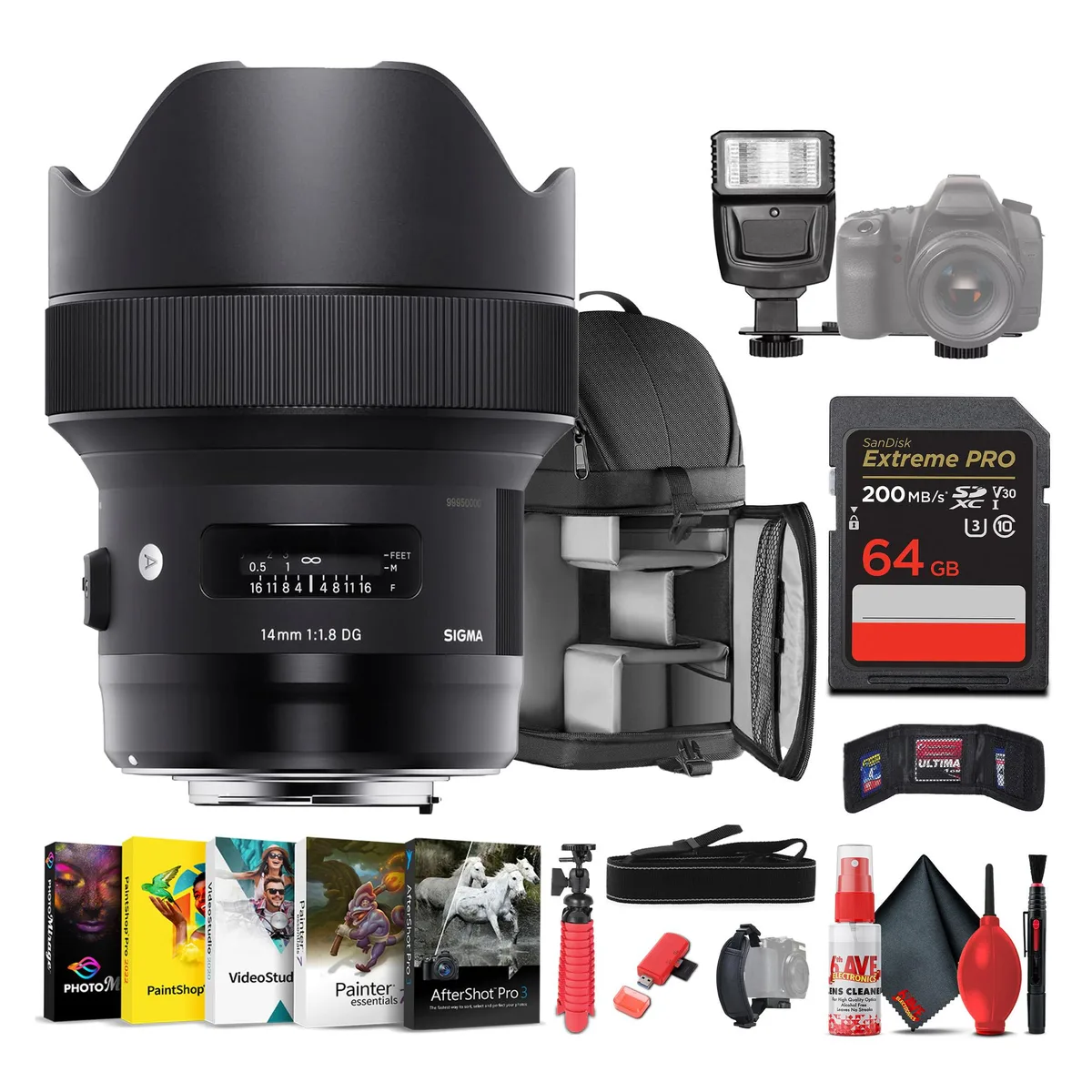 SIGMA SIGMA 14mm f/1.8 DG HSM Art Lens Sony E Mount camera lens — product photo