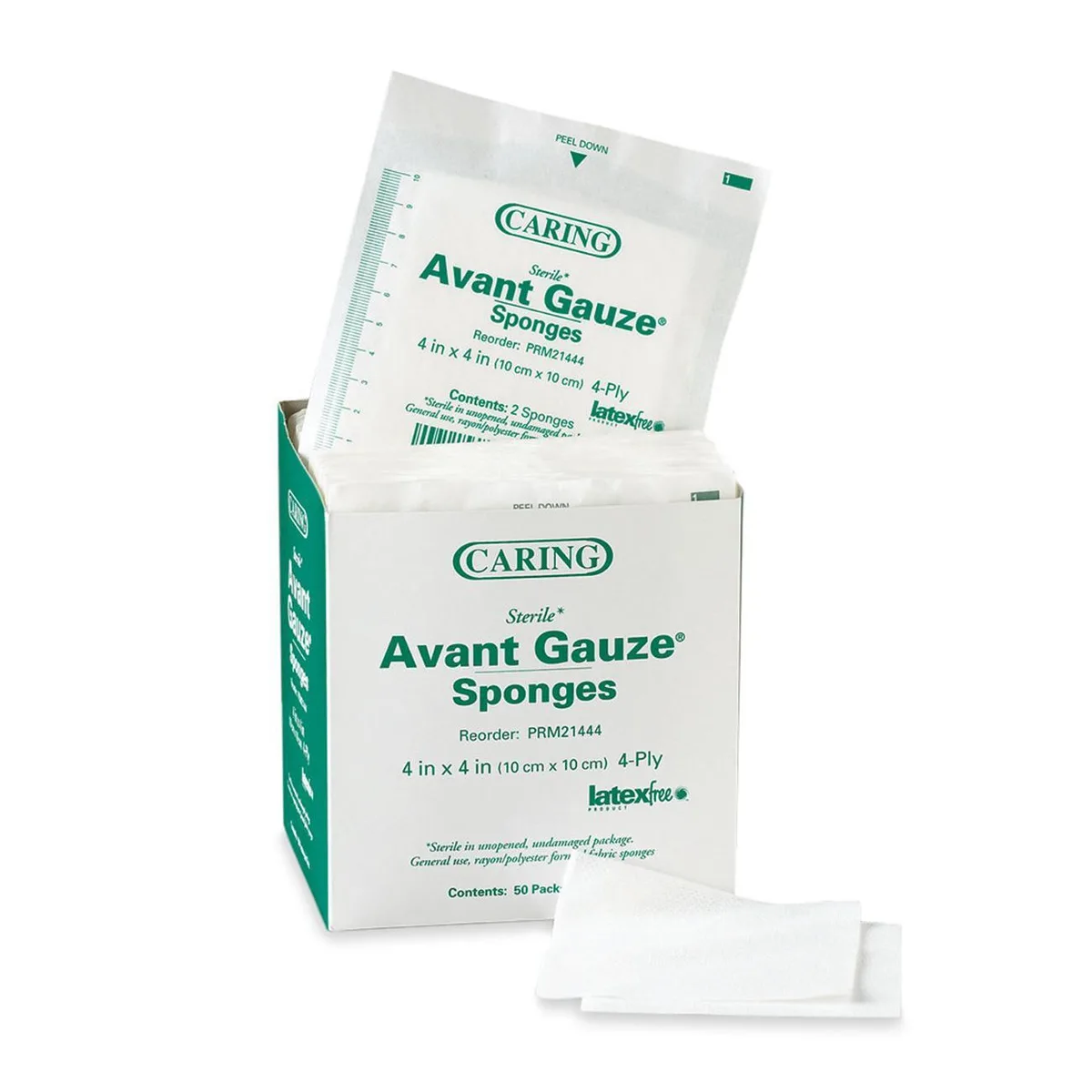 Medline Medline PRM21444 Sterile Non-woven Gauze Sponge 4-ply 50/Box — product photo