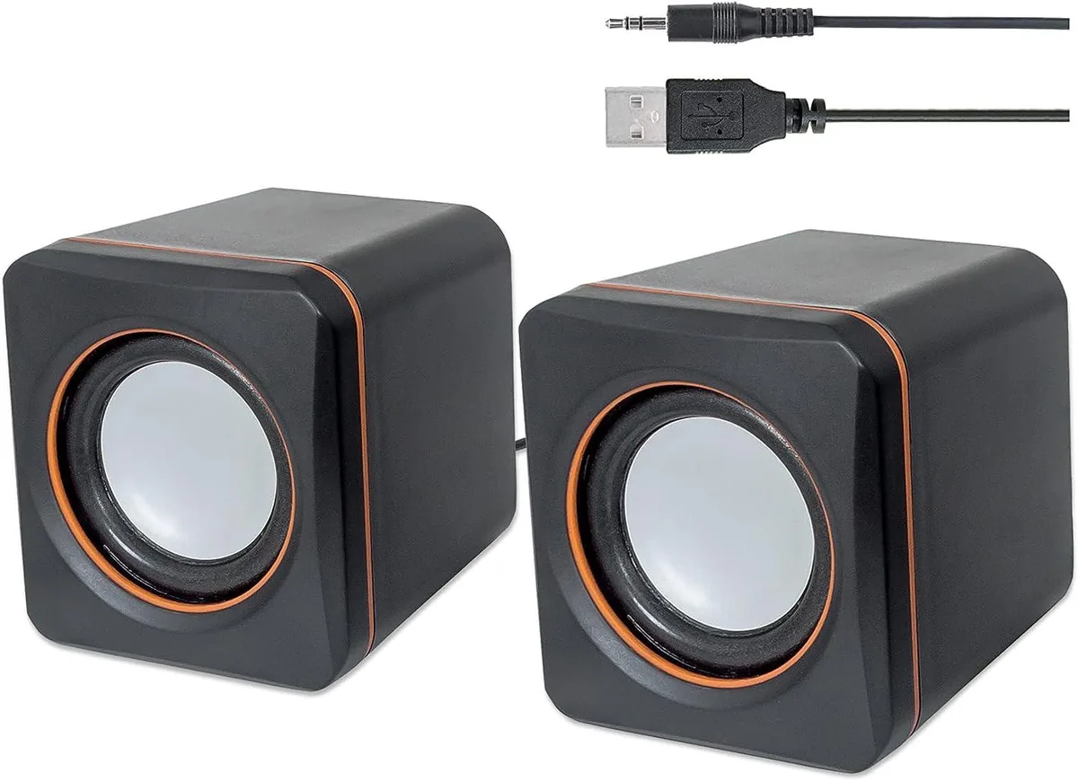 KEHIPI KEHIPI USB Stereo Speaker Black Orange 161435 — product photo