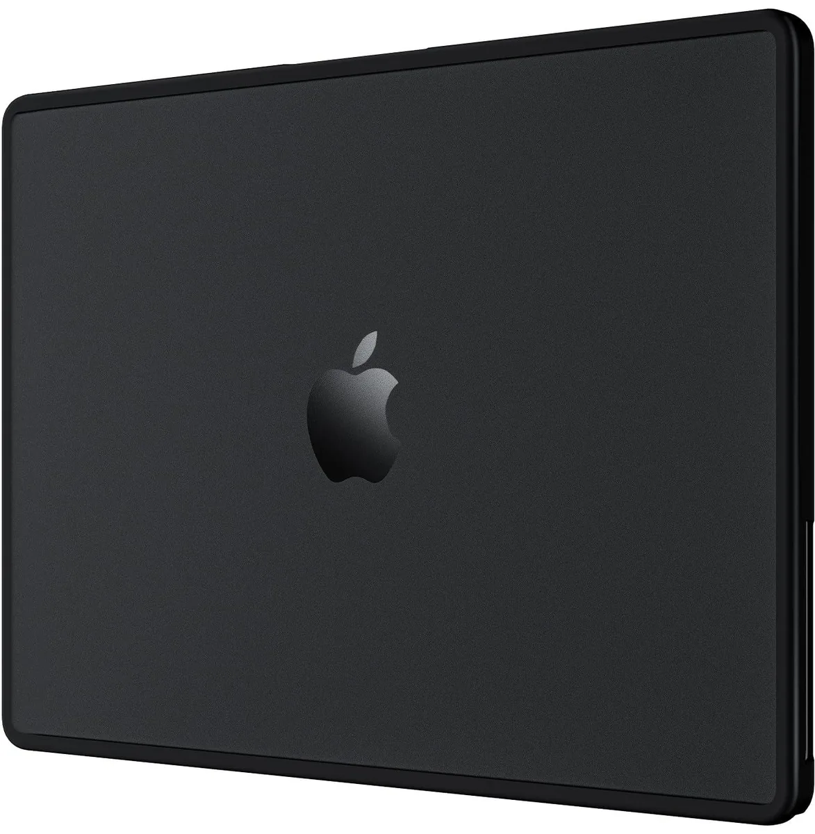 Frosted black hard-shell case with soft TPU corner bumpers for 16-inch MacBook Pro