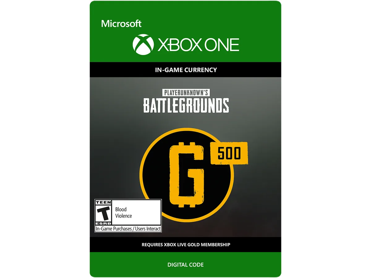 Microsoft Microsoft 7LM-00021 PLAYERUNKNOWN'S BATTLEGROUNDS 500 G-Coin downloadable game — product photo