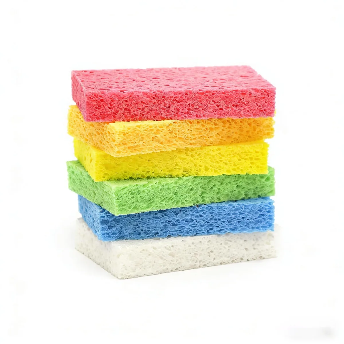  Cellulose Sponges Heavy Duty Scrub Kitchen Sponge No Scratching Pop Up Eco DIY 6 Pack cleaning kit — product photo