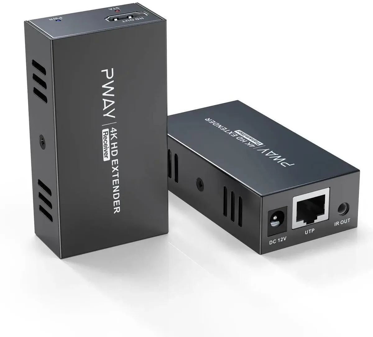 Vszerda Vszerda 4K 60Hz HDMI Extender Over Ethernet Cat7 Cat6 Cat5e 200ft 330ft POE Transmitter Receiver — product photo