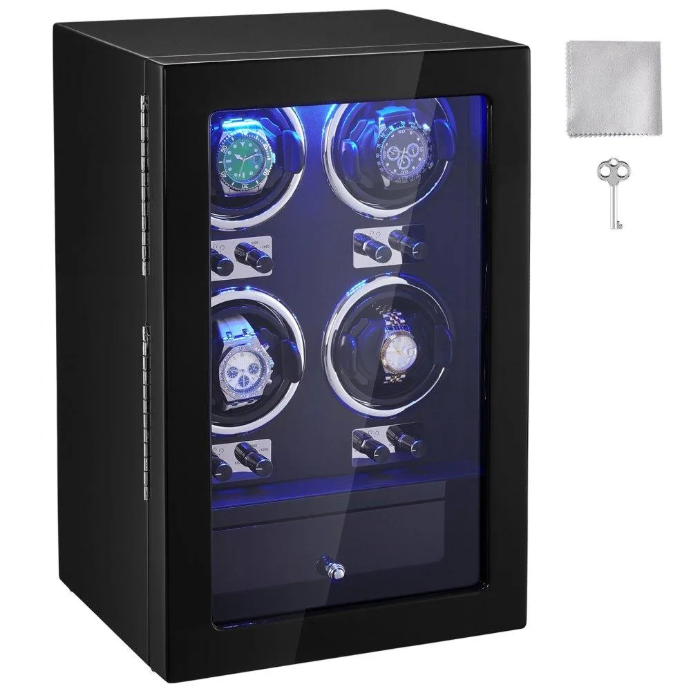 VEVOR VEVOR 10WJS140EB Watch Winder 4 Slot Blue LED — product photo