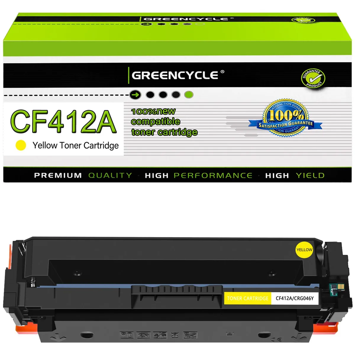GREENCYCLE GREENCYCLE CF412A Yellow Toner Cartridge 2300 Pages — product photo