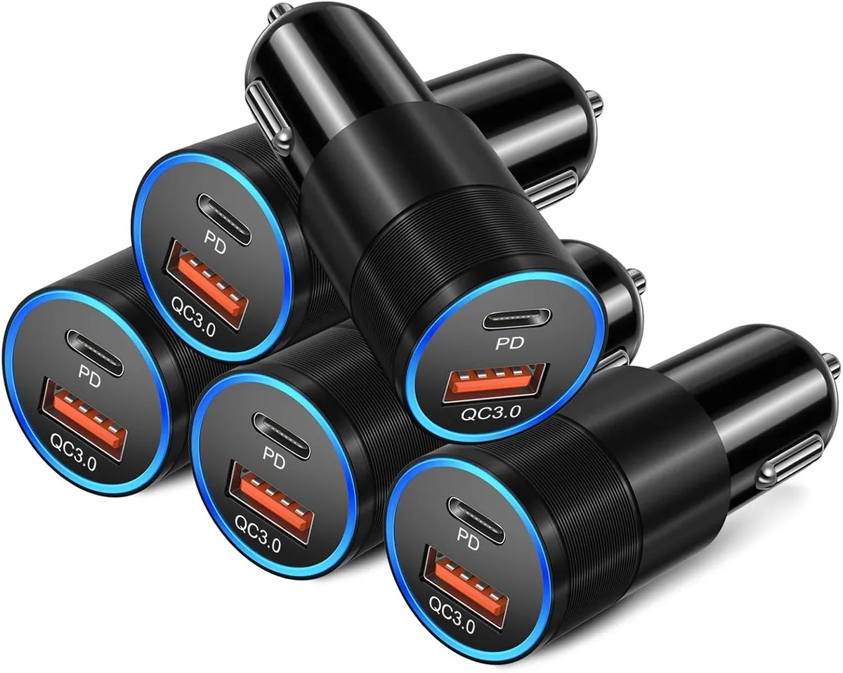 BeautiFeel BeautiFeel USB-C Car Charger 5 Pack 36W Dual QC PD 3.0 — product photo