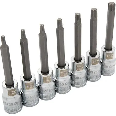 Dynamic Dynamic D018017 1/2" Drive 7-Piece Torx Socket Set T20-T50 — product photo