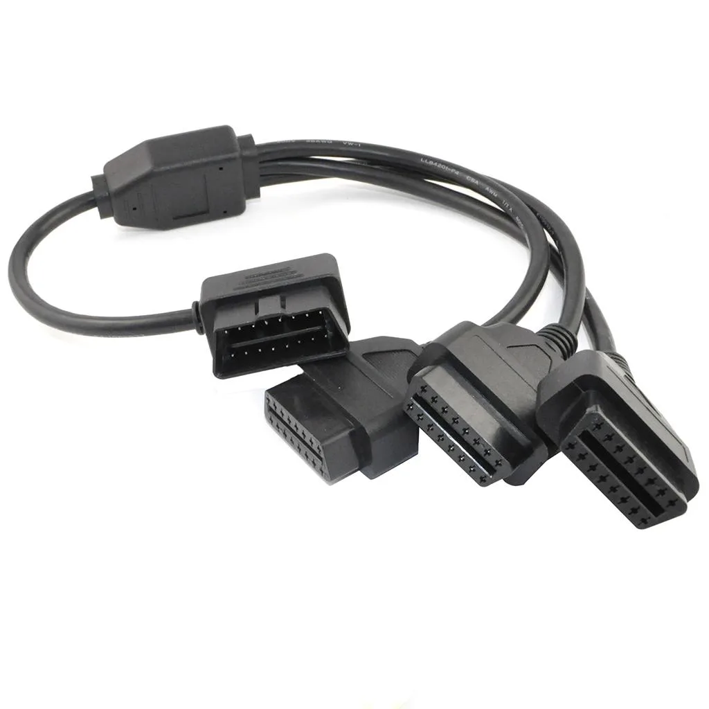 iKKEGOL iKKEGOL OBD2 1 to 3 Ultra Low Profile 16 Pin Male to Female Y Splitter Cable 50cm / 20 — product photo