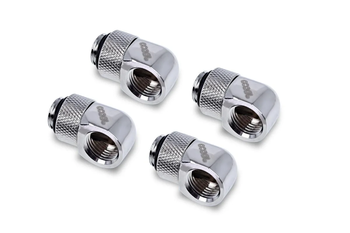 Alphacool Alphacool Eiszapfen Rotatable L-Connector G1/4 Chrome 4-pack 17616 — product photo
