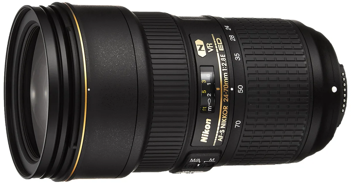Nikon Inc Nikon AF-S NIKKOR 24-70mm f/2.8E ED VR camera lens International Version — product photo