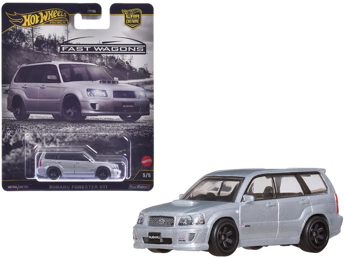 Hot Wheels Hot Wheels Subaru Forester STI Silver Metallic Fast Wagons Diecast 2.75 inches — product photo
