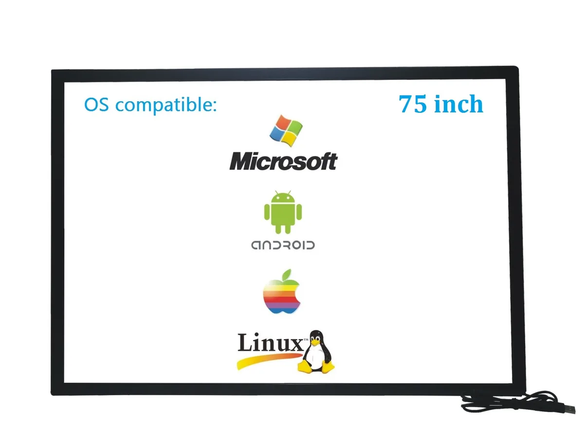 Guangzhou Goodtouch Electronics Co.,LTD Guangzhou Goodtouch Electronics Co.,LTD GT750-IR 75 Inch 10 Points IR Touch Overlay Frame — product photo